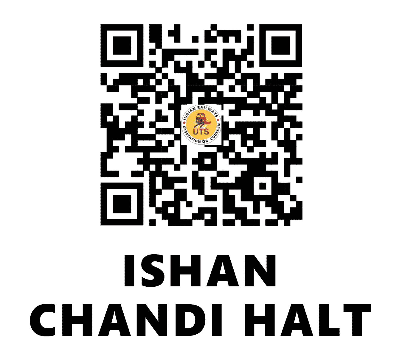 UTS QR Code for ISHAN CHANDI HALT - INCI (ER - WEST BENGAL)